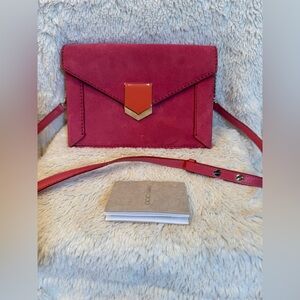 Jimmy Choo Suede Envelope bag in Pink